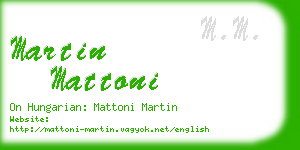 martin mattoni business card